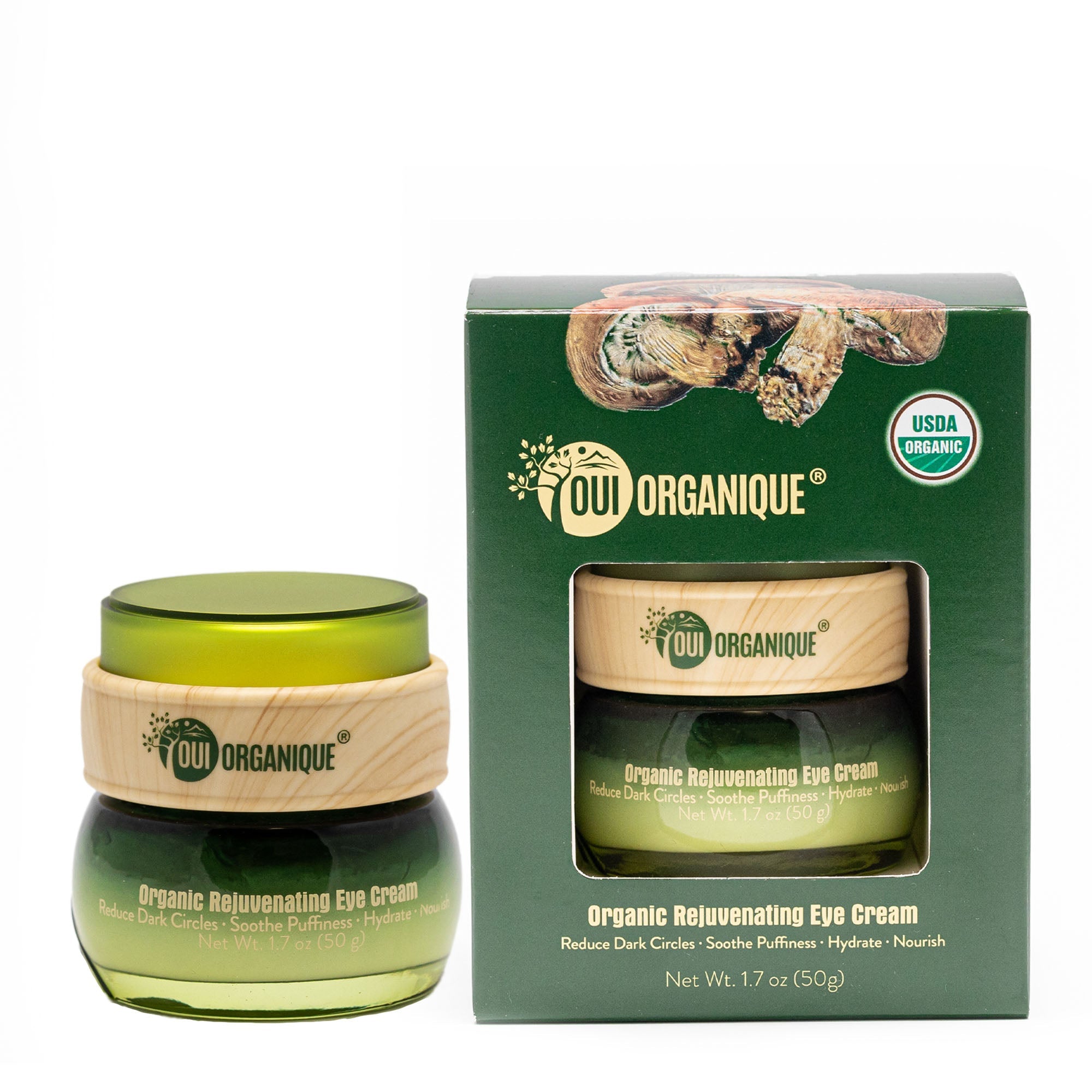 OUI ORGANIQUE Dark circle fine line botanical eye cream made in USA